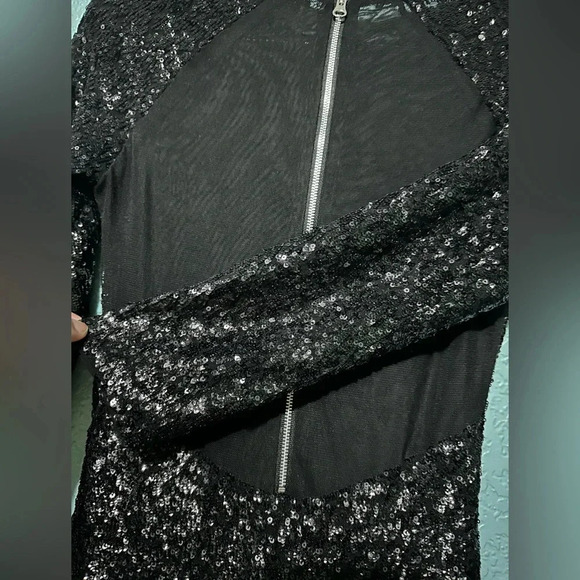 Alice + Olivia sequined black Dress size S - Picture 5 of 10